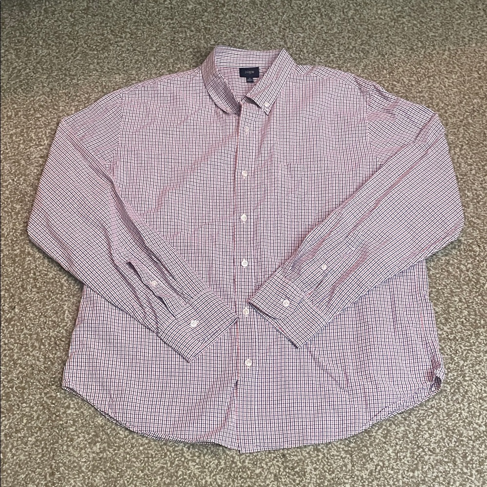 J. Crew Men’s Multicolored Micro-Check Dress Shirt